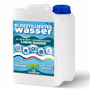 25L Bidestilliertes Wasser Luvetos, Kanister 25 Liter
