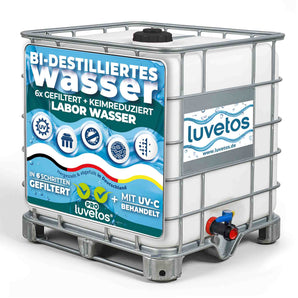 1000L Bidestilliertes Wasser Luvetos, IBC 1000 Liter